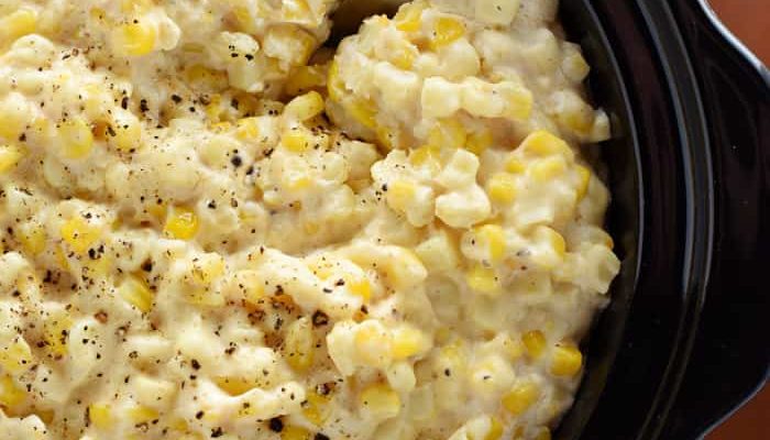 Creamy Slow Cooker Cheesy Corn