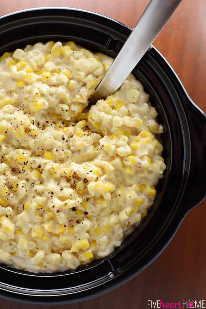Creamy Slow Cooker Cheesy Corn
